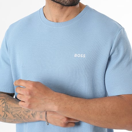 BOSS - Camiseta Waffle 50535891 Azul Claro