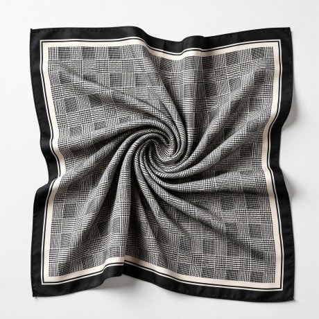 Frilivin - Scarf Checkered L20 Black Light Beige