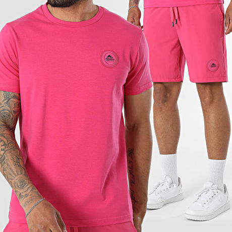 Helvetica - Conjunto T-Shirt E Calção De Treino Ajaccio 12 Capri 19 Rosa Fúcsia
