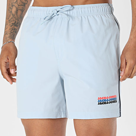 Jack And Jones - Short De Bain Maui Sunrise Triple Logo Bleu Clair