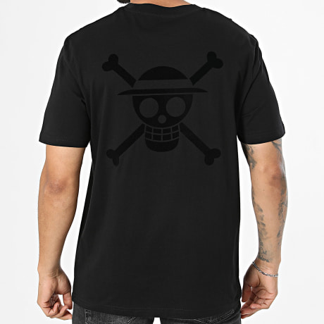 One Piece - Tee Shirt Oversize Flock Noir