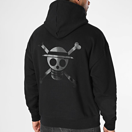 One Piece - Sudadera con capucha Relaxed Carbon Black Negro