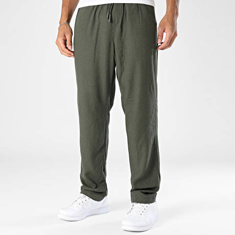 Classic Series - Pantalone Estivo In Lino 113 Verde Kaki