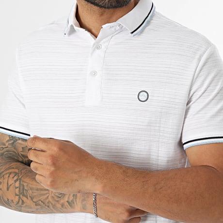 Classic Series - Polo Manga Corta Texturado Pins Blanco