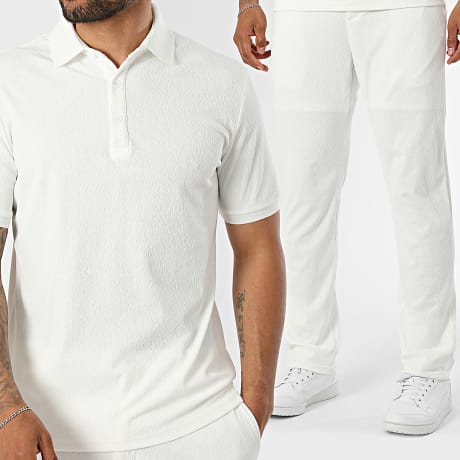 Fusional - Conjunto Polo de Manga Corta y Pantalón 135 Beige Claro