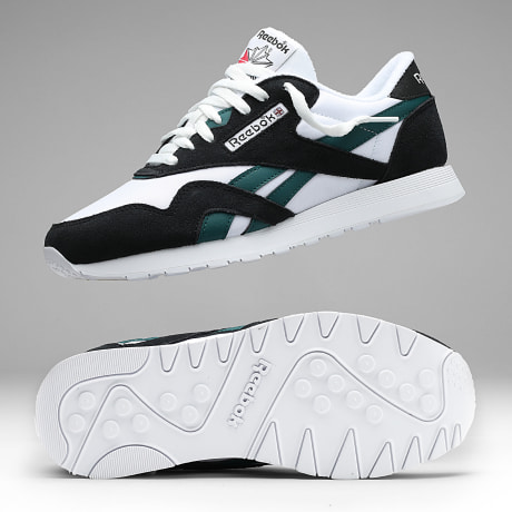 Reebok - Sneakers Classic Nylon White Black Green Exclusive Ryses
