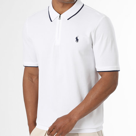 Polo Ralph Lauren - Polo Korte Mouwen Ritskraag Classic Fit Original Player Wit Navy