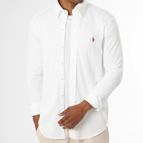 Polo Ralph Lauren - Chemise Manches Longues Oxford Blanc