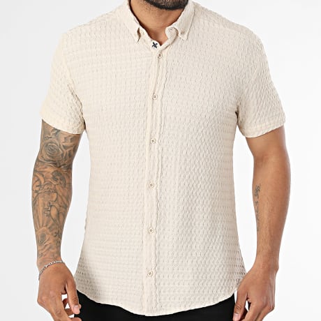 Classic Series - Chemise Manches Courtes Texturée 167 Beige