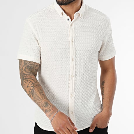 Classic Series - Chemise Manches Courtes Texturée 167 Beige Clair