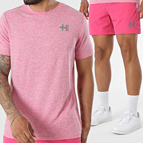 Helvetica - Completo T-Shirt e Pantaloncino da jogging Usain 12 19 Rosa Melange