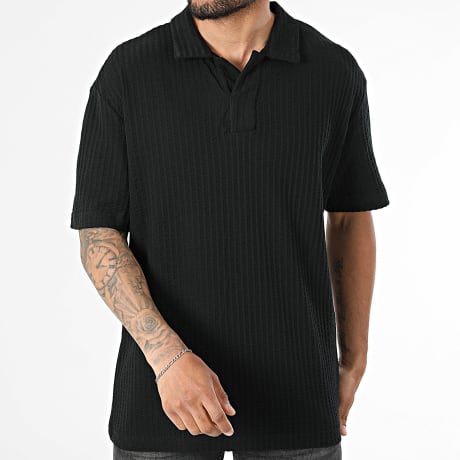 Only And Sons - Polo Kurzarm Texturiert Austin Schwarz