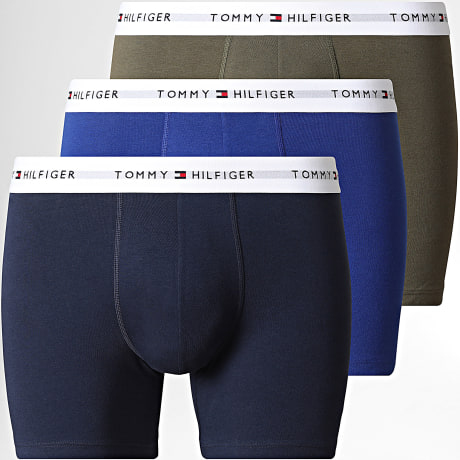 Tommy Hilfiger - Lot De 3 Boxers Brief 3892 Noir Bleu Marine Vert Kaki