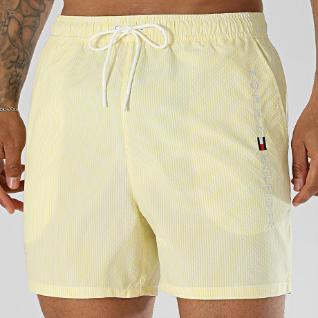 Tommy Hilfiger - Short De Bain A Rayures Medium Drawstring Ithaca 3839 Jaune