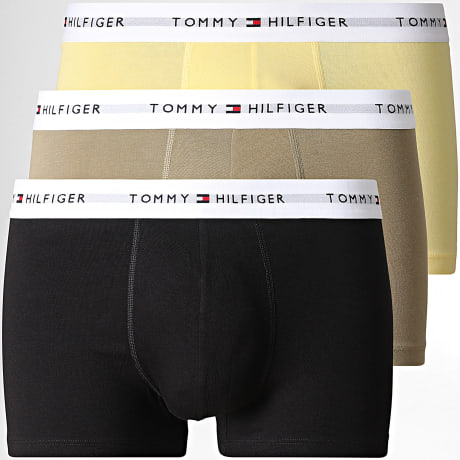 Tommy Hilfiger - Lot De 3 Boxers 3889 Noir Jaune Vert Kaki