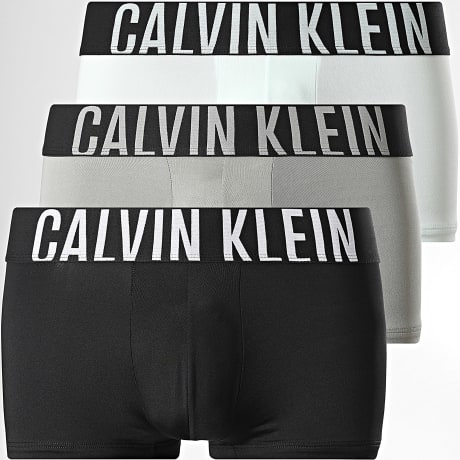 Calvin Klein - Pack of 3 Boxers NB3611A Grey Black Light Turquoise