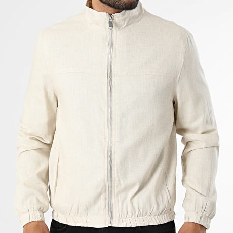 Frilivin - Chaqueta con cremallera 095 Beige Jaspeado
