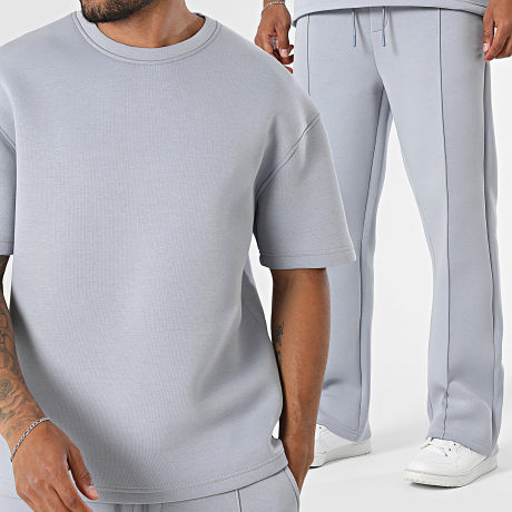 Ikao - Ensemble Tee Shirt Et Pantalon Jogging 674 Bleu Clair