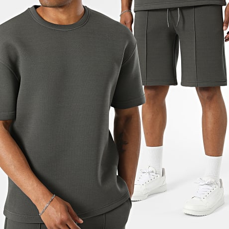 Ikao - Ensemble Tee Shirt Et Short Jogging 675 Gris Anthracite