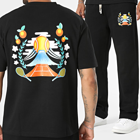 Ikao - Ensemble Tee Shirt Et Pantalon Jogging 180 Noir