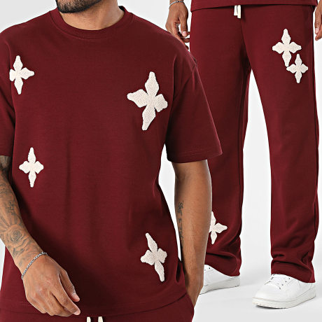 Ikao - Ensemble Tee Shirt Et Pantalon Jogging 142 Bordeaux