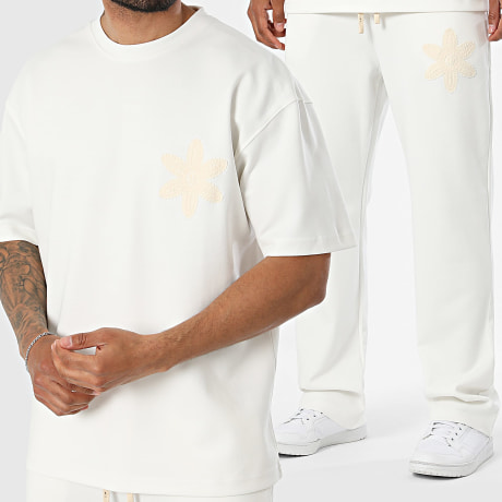 Ikao - Ensemble Tee Shirt Et Pantalon Jogging 087 Blanc