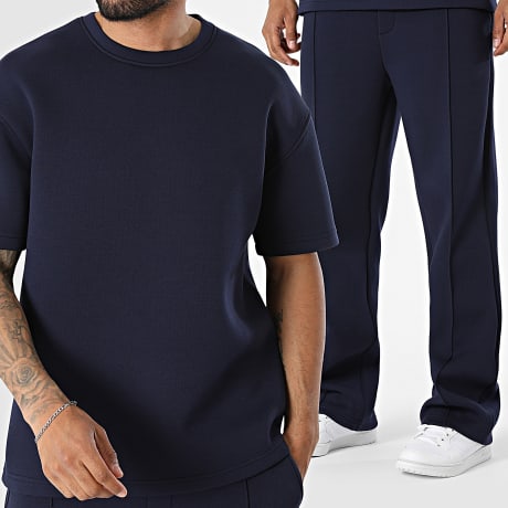 Ikao - Ensemble Tee Shirt Et Pantalon Jogging 674 Bleu Marine