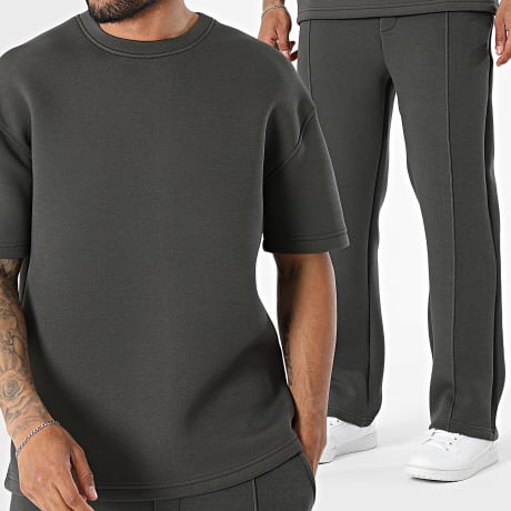 Ikao - Ensemble Tee Shirt Et Pantalon Jogging 674 Gris Anthracite