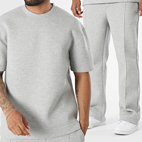 Ikao - Ensemble Tee Shirt Et Pantalon Jogging 674 Gris Chiné