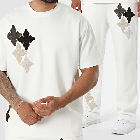 Ikao - Ensemble Tee Shirt Et Pantalon Jogging 105 Blanc
