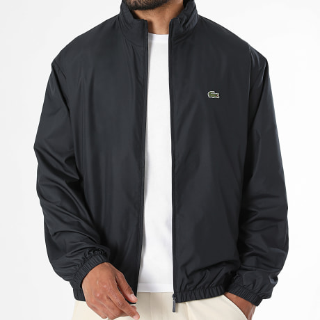 Lacoste - Chaqueta con cremallera Logo Bordado Cocodrilo Negro