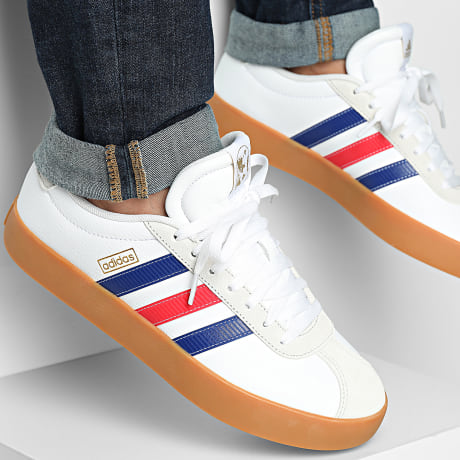Adidas Performance - Zapatillas VL Court 3.0 HQ0140 Footwear White Pure Ruby Mistery Ink