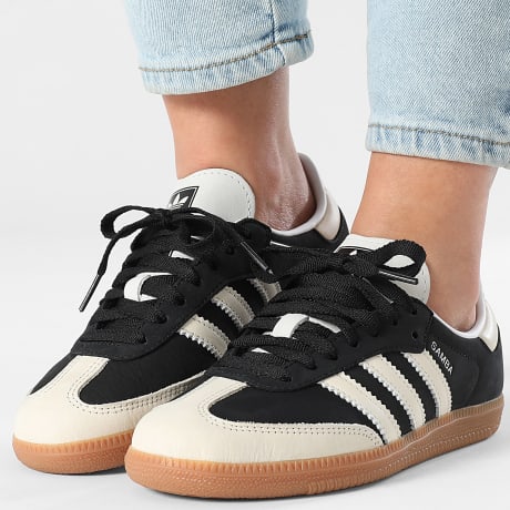 Adidas Originals - Zapatillas Mujer Samba OG IE5836 Core Black Wonder White Silver Metallic