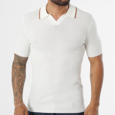 Frilivin - Polo Kurzarm Strick 815 Hellbeige