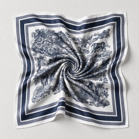 Frilivin - Pañuelo L36 Blanco Azul Marino