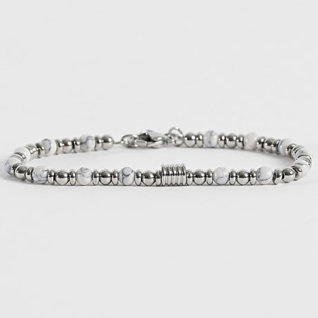 Frilivin - Pulsera 324 Blanco Plateado