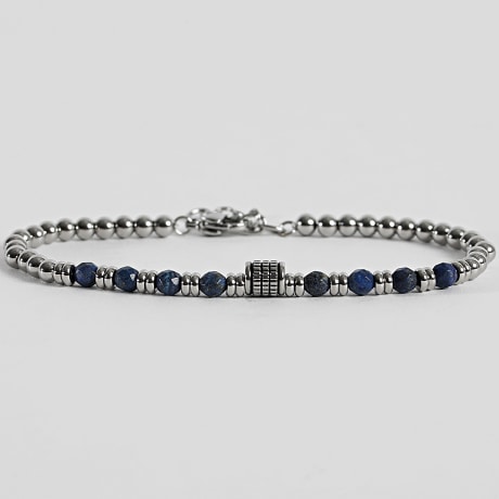 Frilivin - Pulsera 324 Azul Marino Plateado