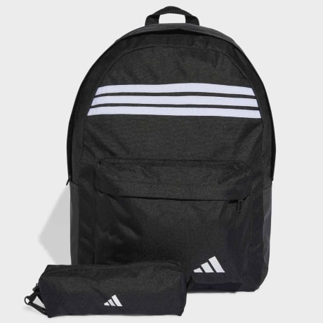 Adidas Sportswear - Lot Sac A Dos Et Trousse Classic Unisex 3 Stripes Horizontal JZ3321 Noir