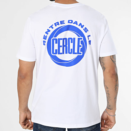 Affranchis Music - Tee Shirt Oversize Large Rentre Dans Le Cercle Blanc Bleu Roi