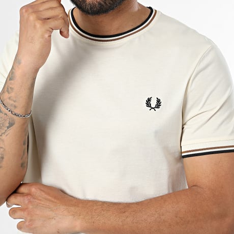 Fred Perry - Tee Shirt Twin Tipped M1588V Beige Clair