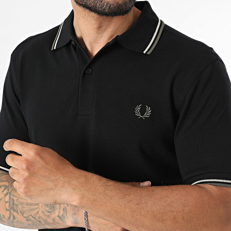 Fred Perry - Polo Manches Courtes Twin Tipped MM3600 Noir