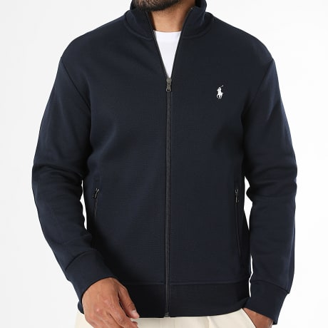 Polo Ralph Lauren - Veste Zippée Col Montant Original Player Bleu Marine