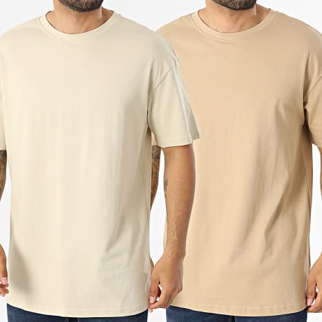 Urban Classics - Pack de 2 Camisetas TB1778A Beige Camello