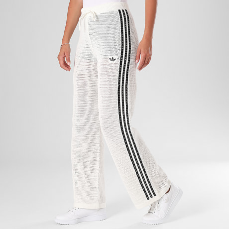 Adidas Originals - Pantalon Jogging Ajouré A Bandes Femme Crochet TP KC6493 Beige Clair