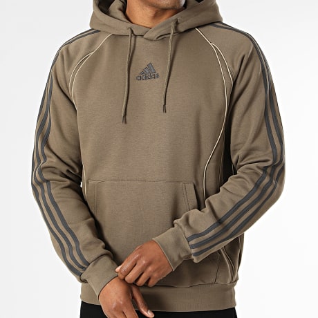 Adidas Sportswear - Sweat Capuche A Bandes Teamgeist KD5881 Marron