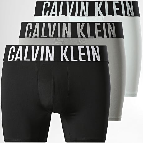 Calvin Klein - Lot De 3 Boxers NB3612A Turquoise Clair Gris Noir