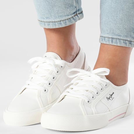 Pepe Jeans - Baskets Femme Basic PLS300024 White