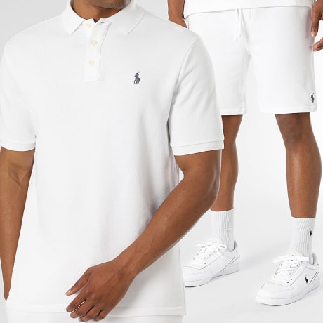 Polo Ralph Lauren - Ensemble Polo Manches Courtes Et Short Jogging Original Player Blanc