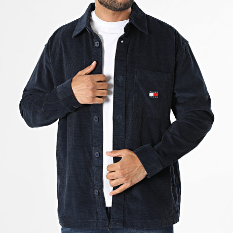 Tommy Jeans - Surchemise Oversize Brick Corduroy 1698 Bleu Marine