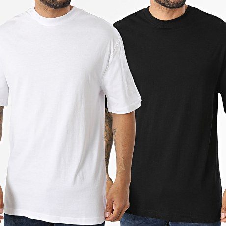 Urban Classics - Pack de 2 Camisetas TB006A Blanco Negro
